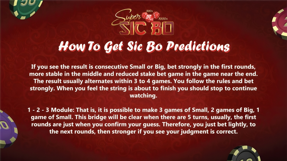 Jomkiss - Sic Bo Predict - Feratures 4 - jomkiss77.com