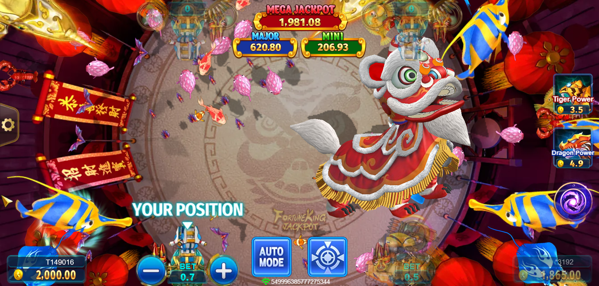 Fortune King Jackpot Fishing - Lion Dance - jomkiss77