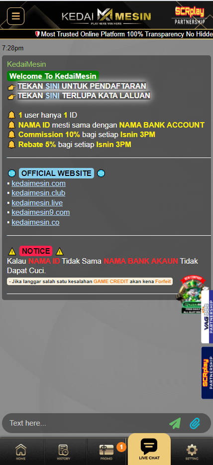 KedaiMesin - Livechat - jomkiss77