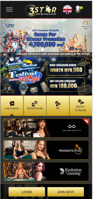 Jomkiss - 3star88 Casino Review - Homepage - jomkiss77