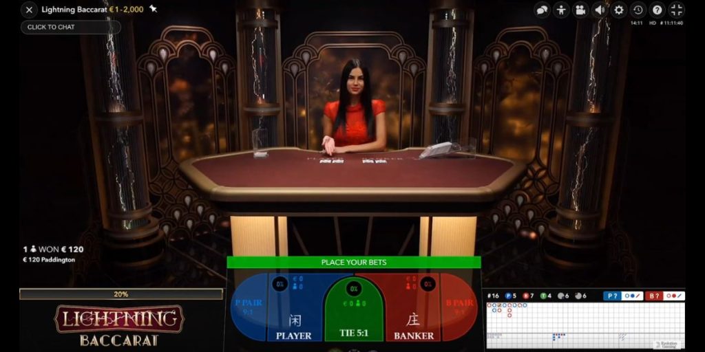 Lightning Baccarat - Gameplay Feature 1 - jomkiss77