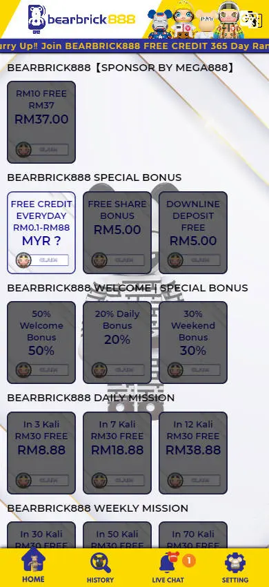 JomKiss - Bearbrick888 Casino - Promotion - JomKiss77