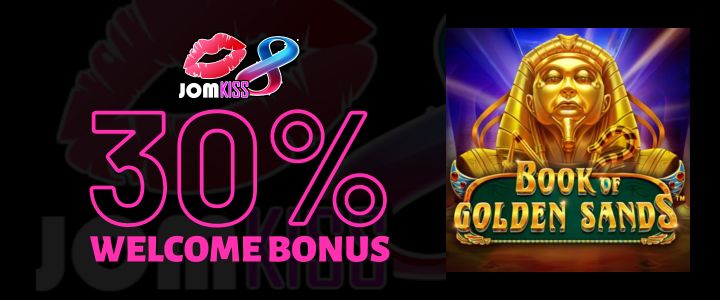 Jomkiss 150% Deposit Bonus - Book of Golden Sands Slot