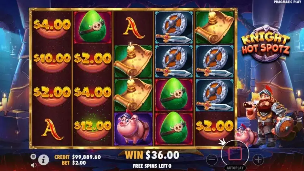 JomKiss - Knight Hot Spotz Slot - Free Spins 2 - JomKiss77