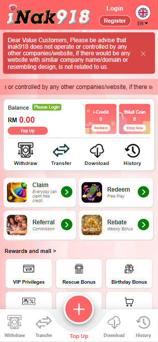 Jomkiss - iNak918 Casino Review - Homepage - jomkiss77