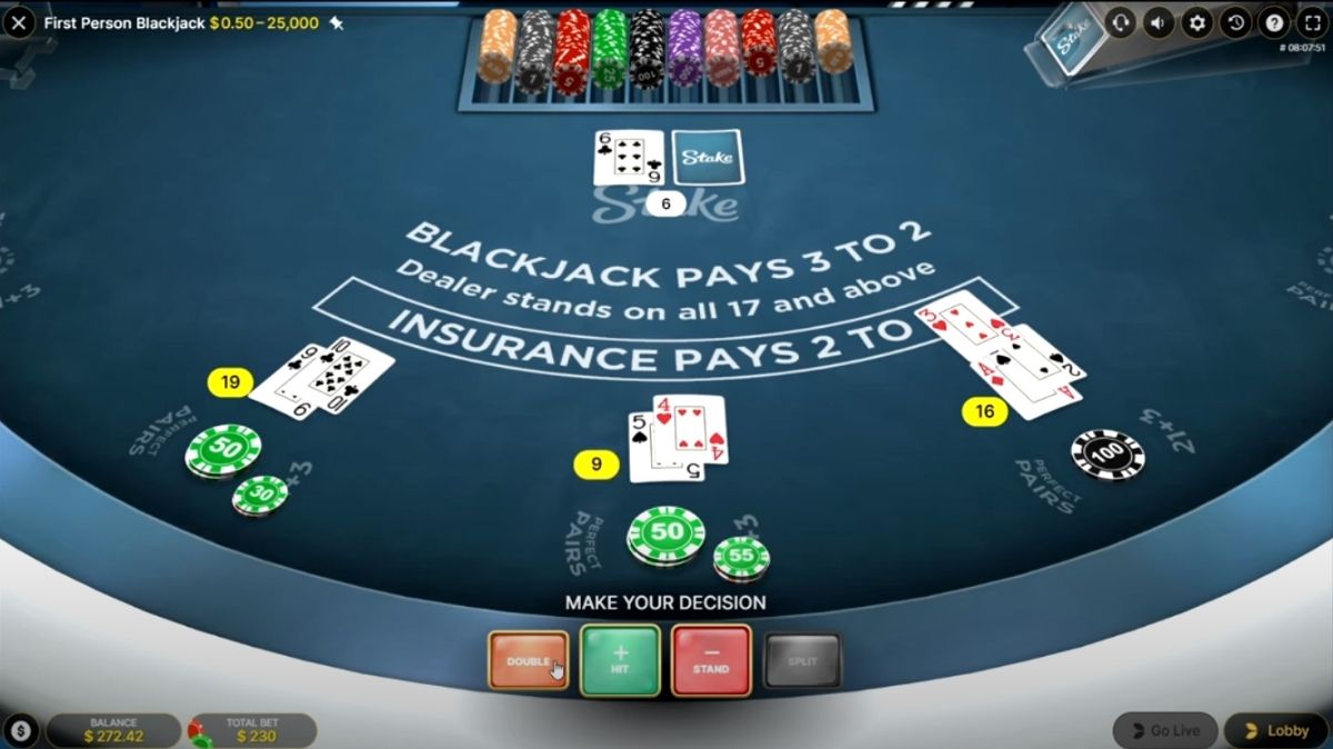 First Person Blackjack - Gameplay 1 - jomkiss77