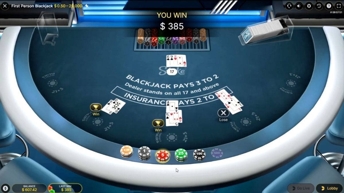 First Person Blackjack - Gameplay 2 - jomkiss77